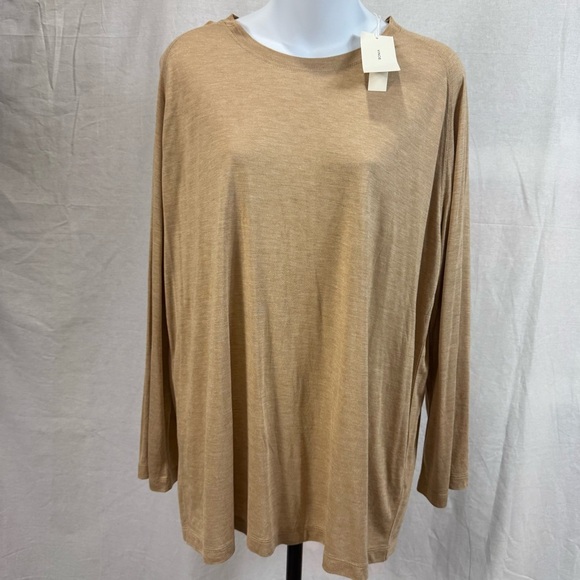 Vince Tan Long Sleeve Top Size Large - Picture 1 of 9